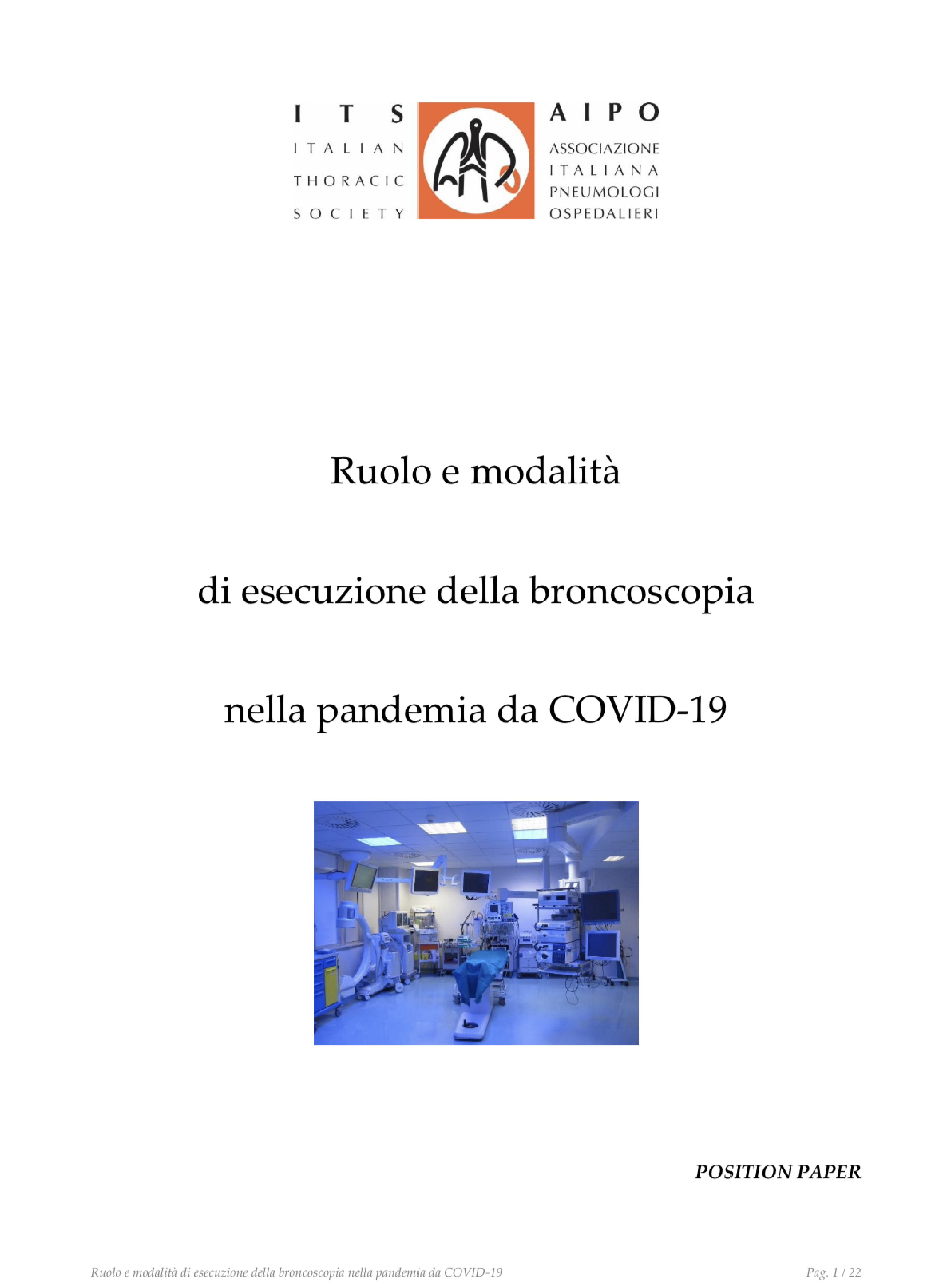 Italian Thoracic Society Position Paper - Page 1
